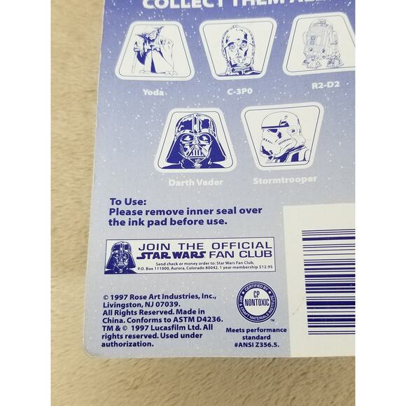 STAR WARS Figurine Stamper Darth Vader 1997 Lucasfilm Vintage New - Picture 5 of 8